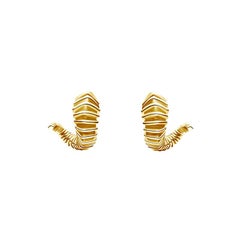 18 Carat Gold Danger Thorn Earrings