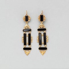 18 Carat Gold Day and Night Earrings