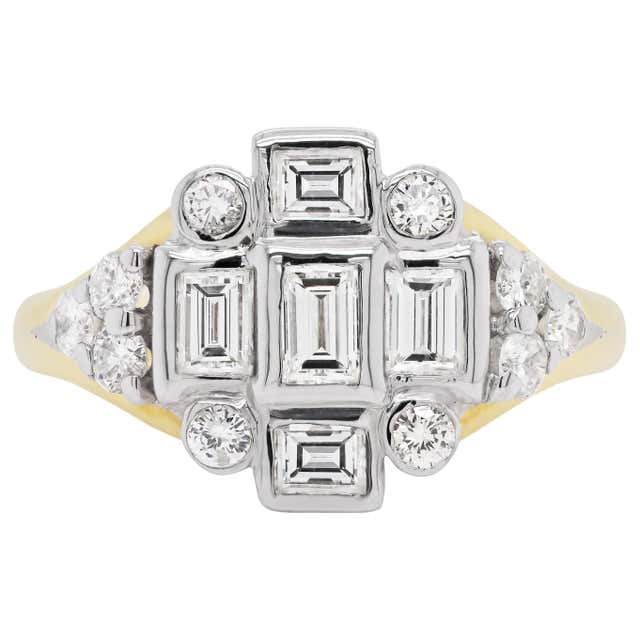 Amethyst and Diamond Cocktail Cluster Ring at 1stDibs