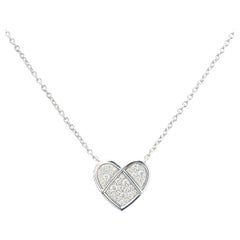 18 Carat Gold Diamonds Necklace, White Gold, L
Attrape Coeur Collection