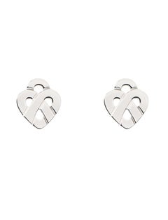 18 Carat Gold Earrings, White Gold, Cœur Entrelacé Collection