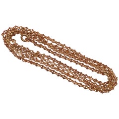 18 Carat Gold French Long Chain