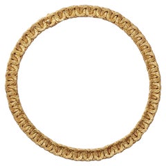 18 Carat Gold Georges Lenfant Woven Link Necklace