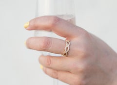 18k Carat Gold Infinity Ring, Braided Diamond Ring, 18K White Gold Wedding Ring