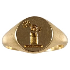 18 Carat Gold Intaglio Signet Ring, 1936