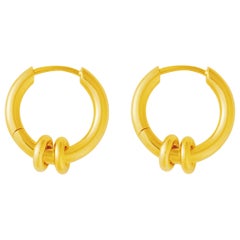 18 Carat Gold Knot Earrings