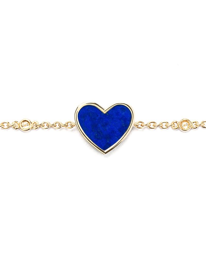18 Carat Gold Lapis Lazuli Bracelet, Yellow Gold, L'attrape Coeur Collection In New Condition For Sale In PARIS, FR