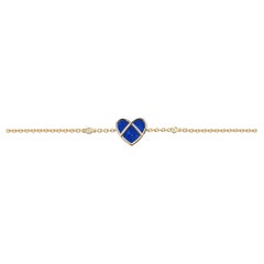18 Carat Gold Lapis Lazuli Bracelet, Yellow Gold, L
attrape Coeur Collection