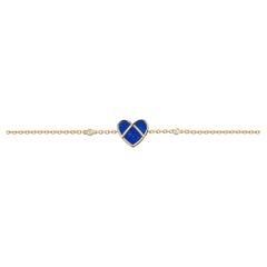 18 Karat Gold Lapislazuli-Armband, Gelbgold, Kollektion L'Attrape Coeur