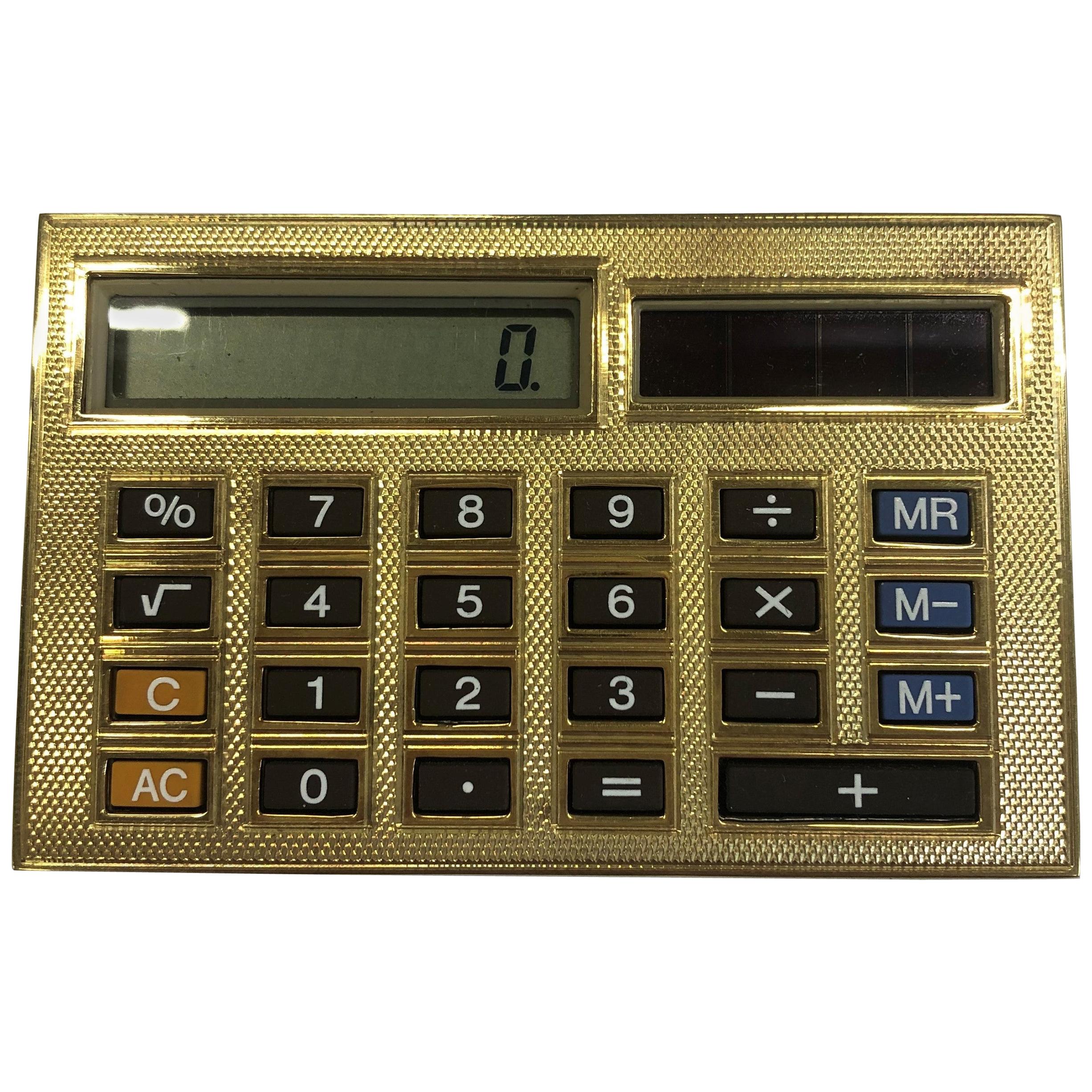 Deakin & Francis 18 Karat Gold Limited Edition Luxury Calculator For Sale