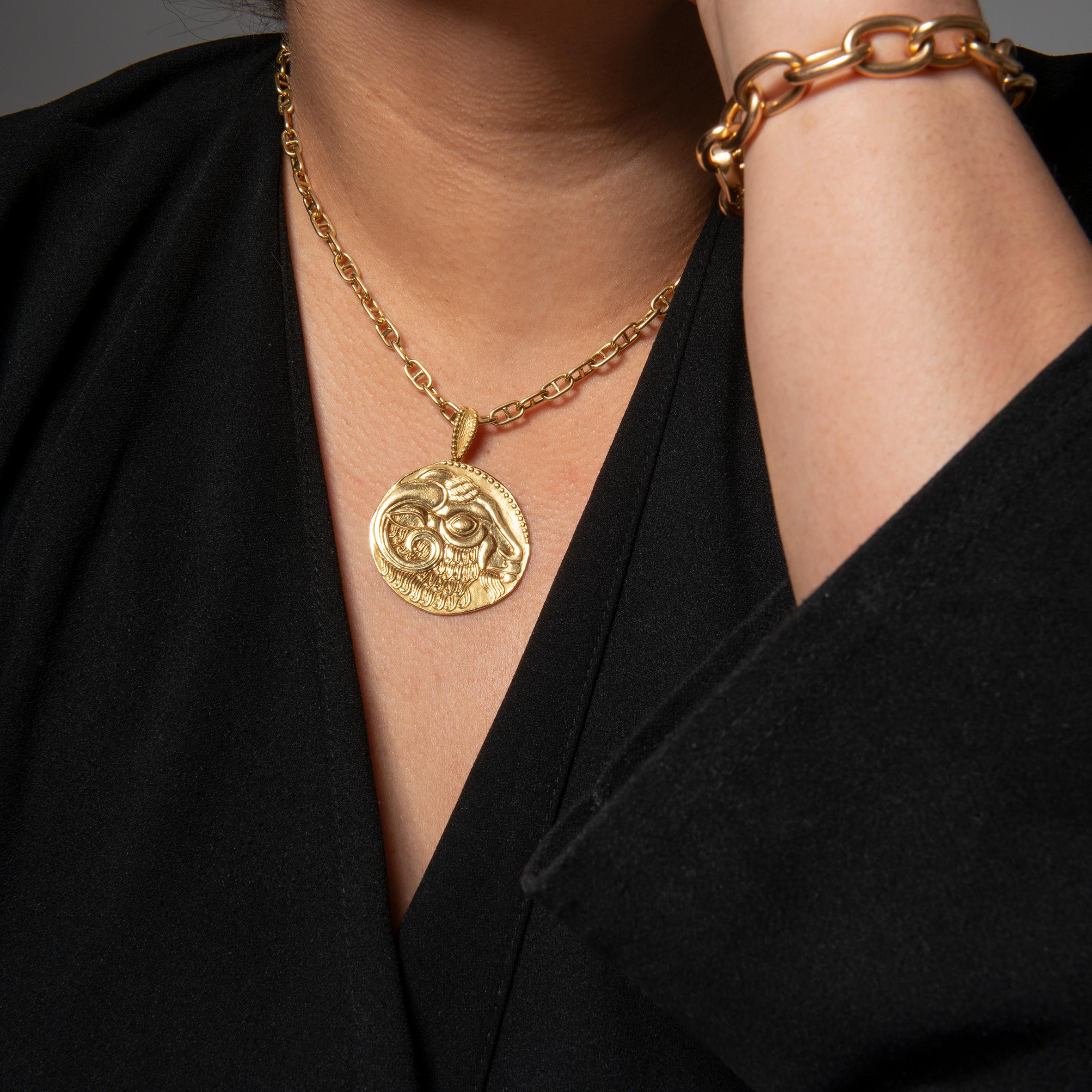 18 Carat Gold Mariner Link Chain In Good Condition In Amsterdam, NL