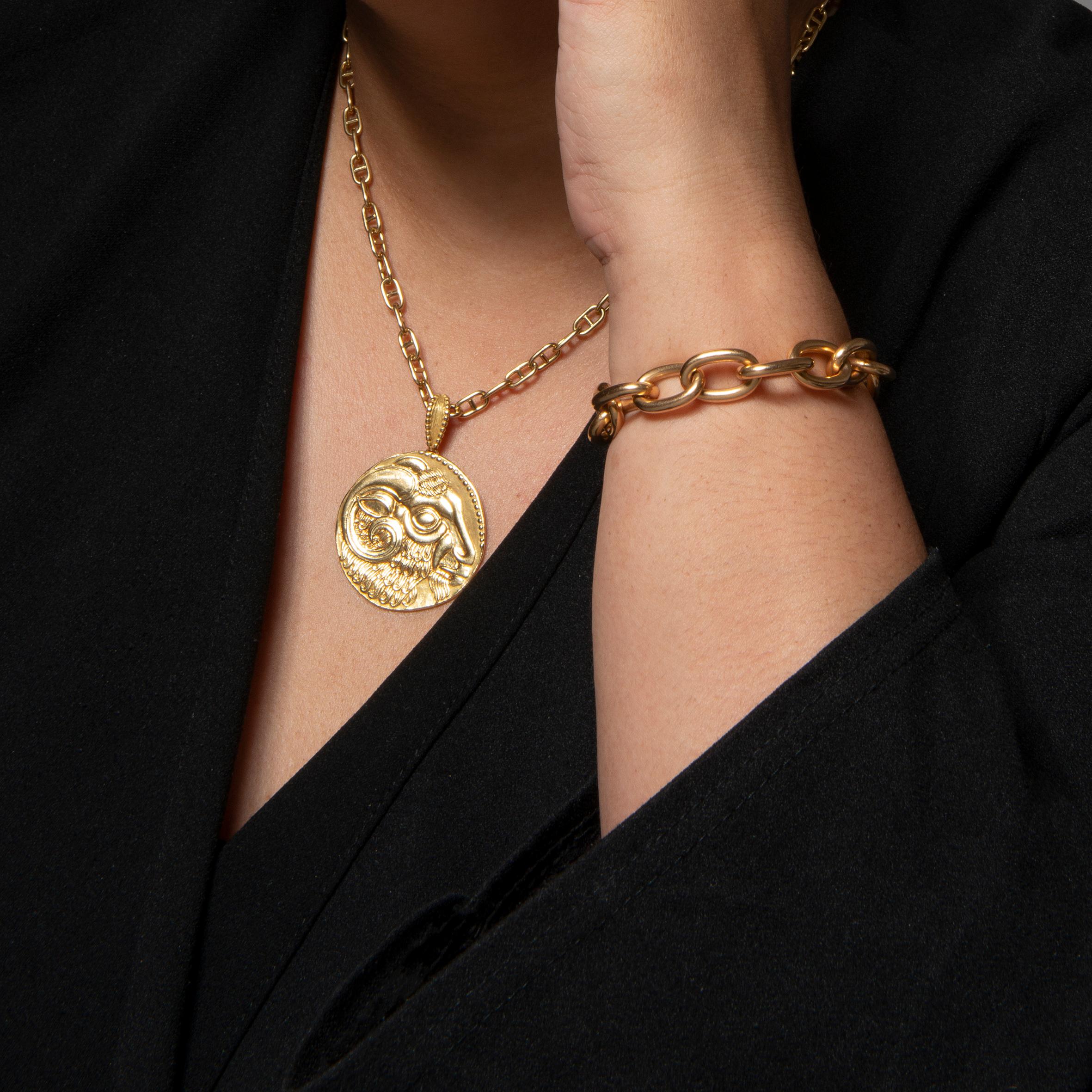 Women's or Men's 18 Carat Gold Mariner Link Chain