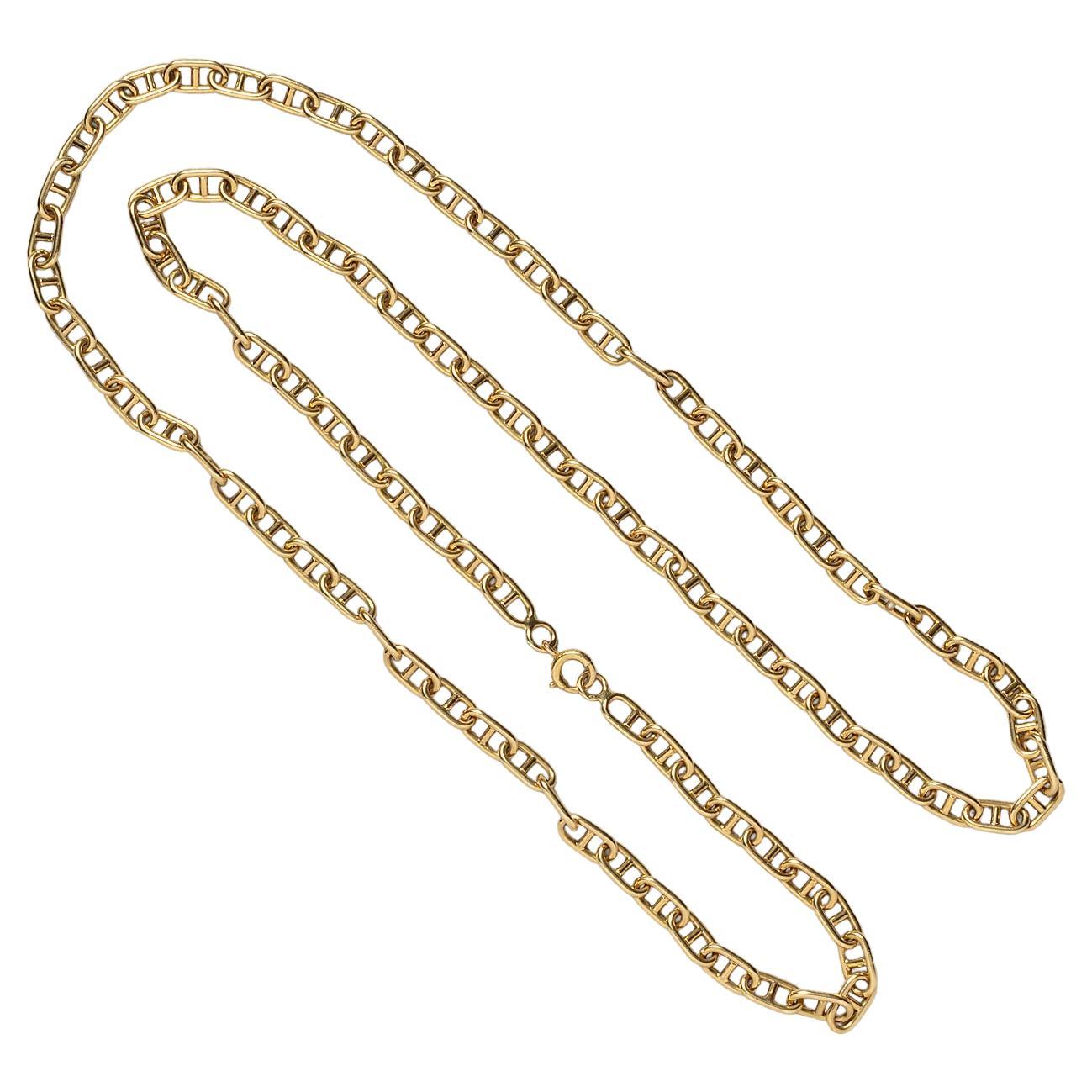 18 Carat Gold Mariner Link Chain