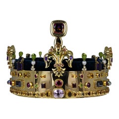 18 Carat Gold Muti Gem Set Coronet