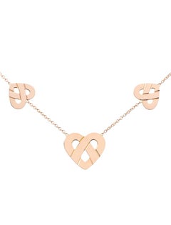 18 Carat Gold Necklace, Rose Gold, Coeur Entrelacé Collection