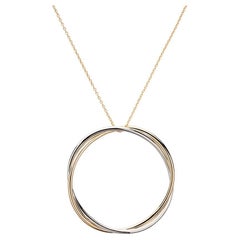 18 Carat Gold Necklace, Yellow and White Gold, Tresse Collection