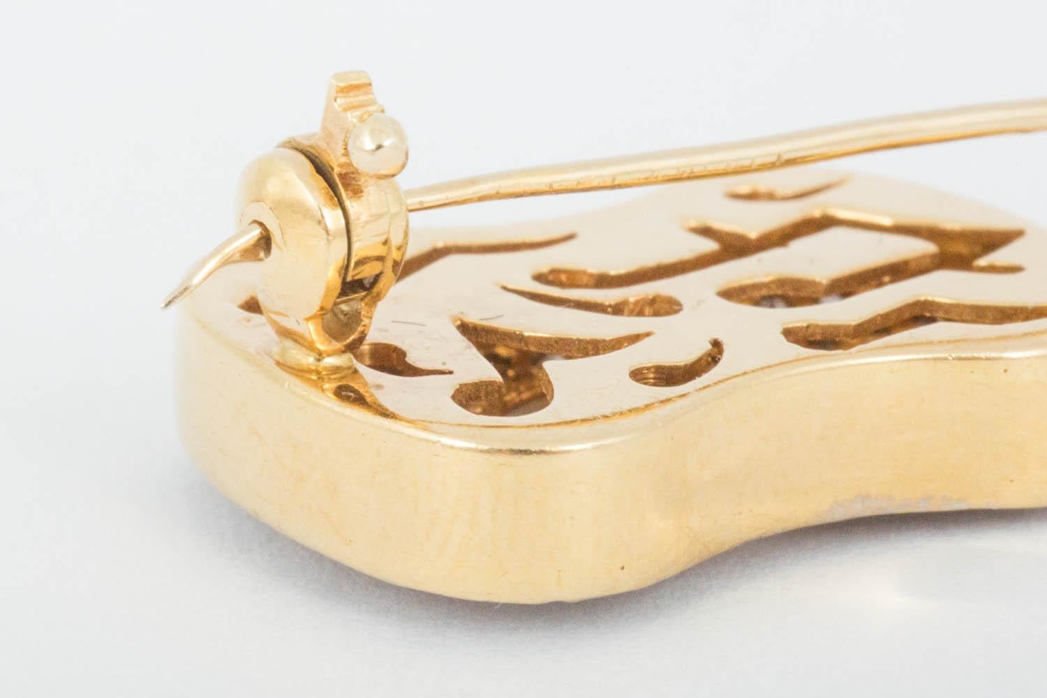 18 Carat Gold or Diamond Guitar Brooch or Pendant For Sale 1