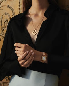 18 Carat Gold Pendant, Rose Gold, Cœur Entrelacé Collection