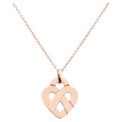 18 Carat Gold Pendant, Rose Gold, Cœur Entrelacé Collection