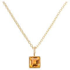 18 Carat Gold Pendant, Yellow Gold, Citrine, Lolita Collection