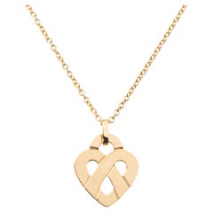 18 Carat Gold Pendant, Yellow Gold, Coeur Entrelacé Collection