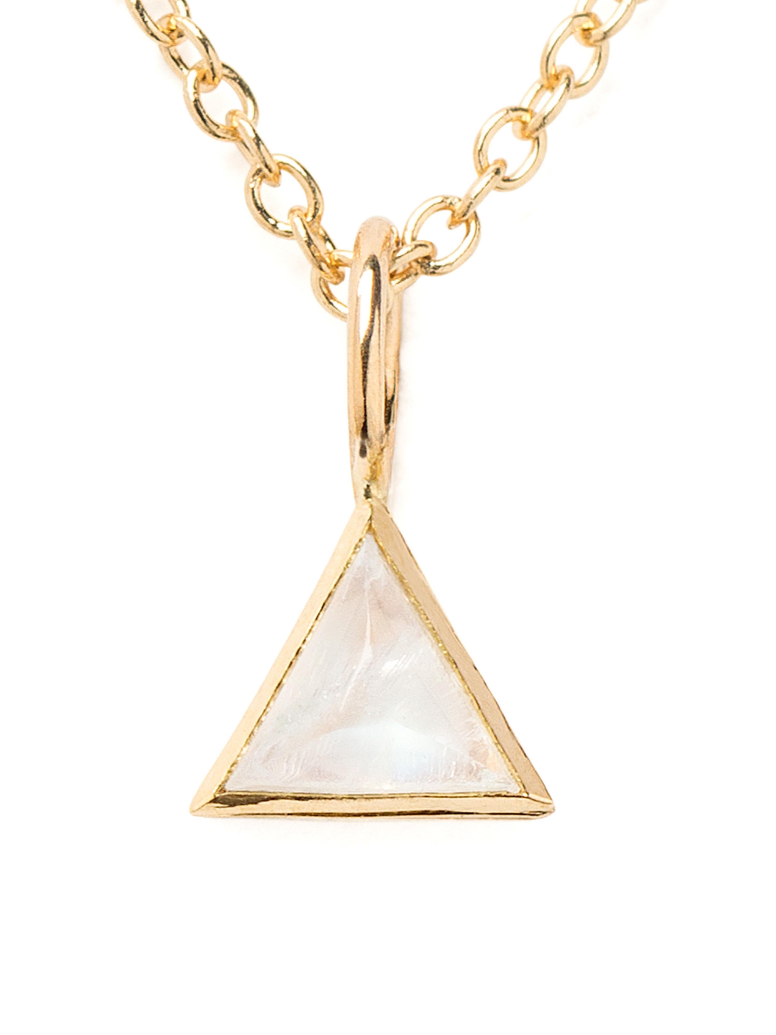 Modern 18 Carat Gold Pendant, Yellow Gold, Moonstone, Lolita Collection For Sale