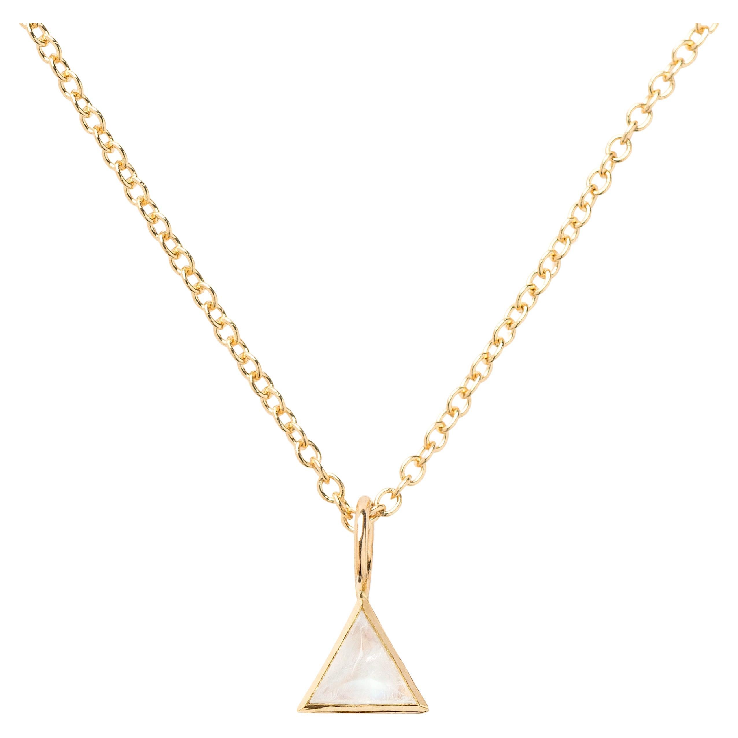 18 Carat Gold Pendant, Yellow Gold, Moonstone, Lolita Collection For Sale