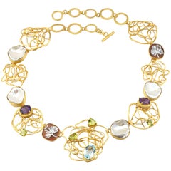 18 Carat Gold-Plated 925 Sterling Silver Sea Shell Cameos Necklace