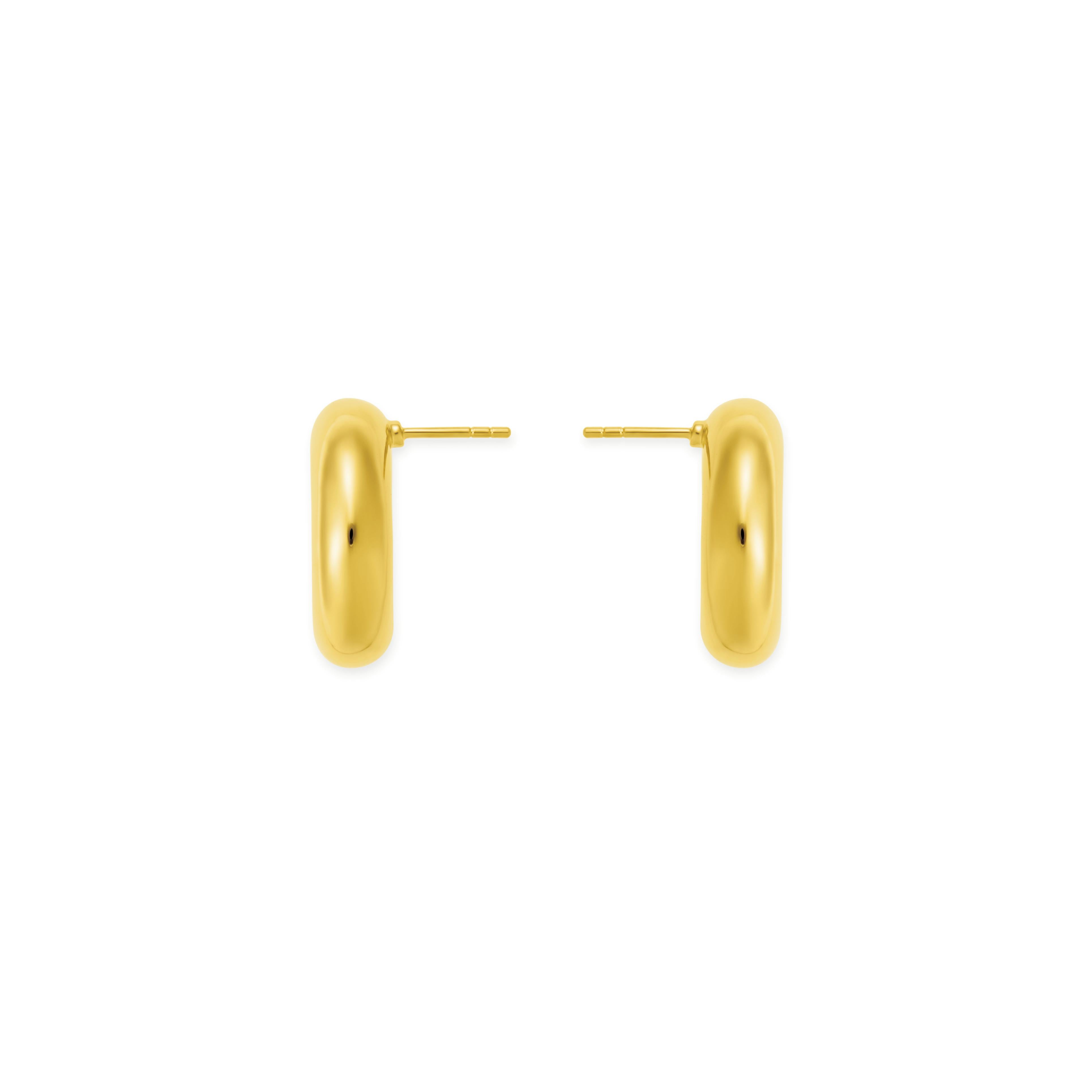 Mistova's Proton Earrings are a example of our craftmanship. Made from the finest 18K gold. These earrings are a perfectly shaped ring shape. Hollowed out to create volume but still remain comfortable to wear. Through a engineered process we have