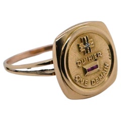 18 Carat Gold Ring More Than Yesterday Less Than Tomorrow Augis