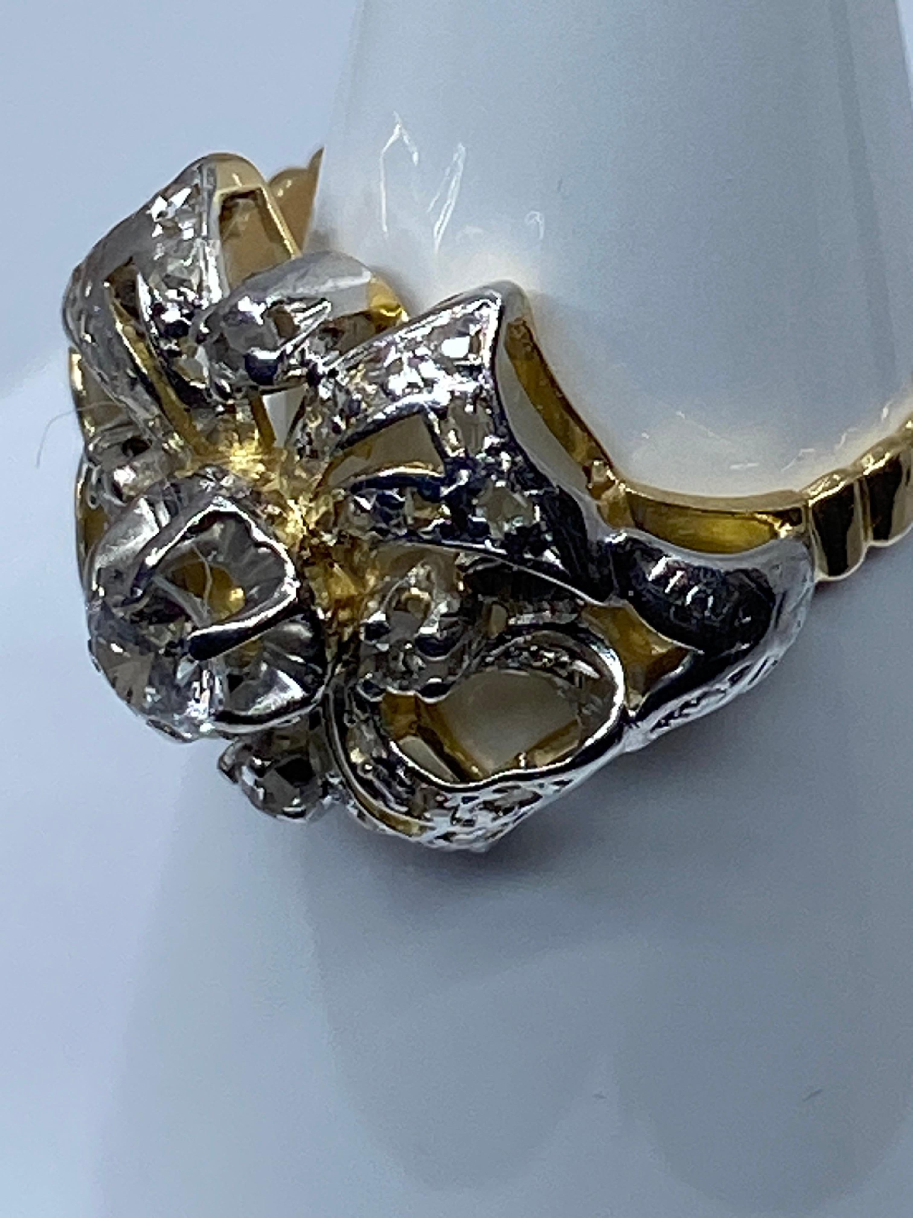 Bague en or 18 carats style Napoléon III sertie de diamants  en vente 11
