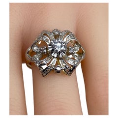 Ring aus 18 Karat Gold im Stil Napoléon lll, mit Diamanten besetzt 