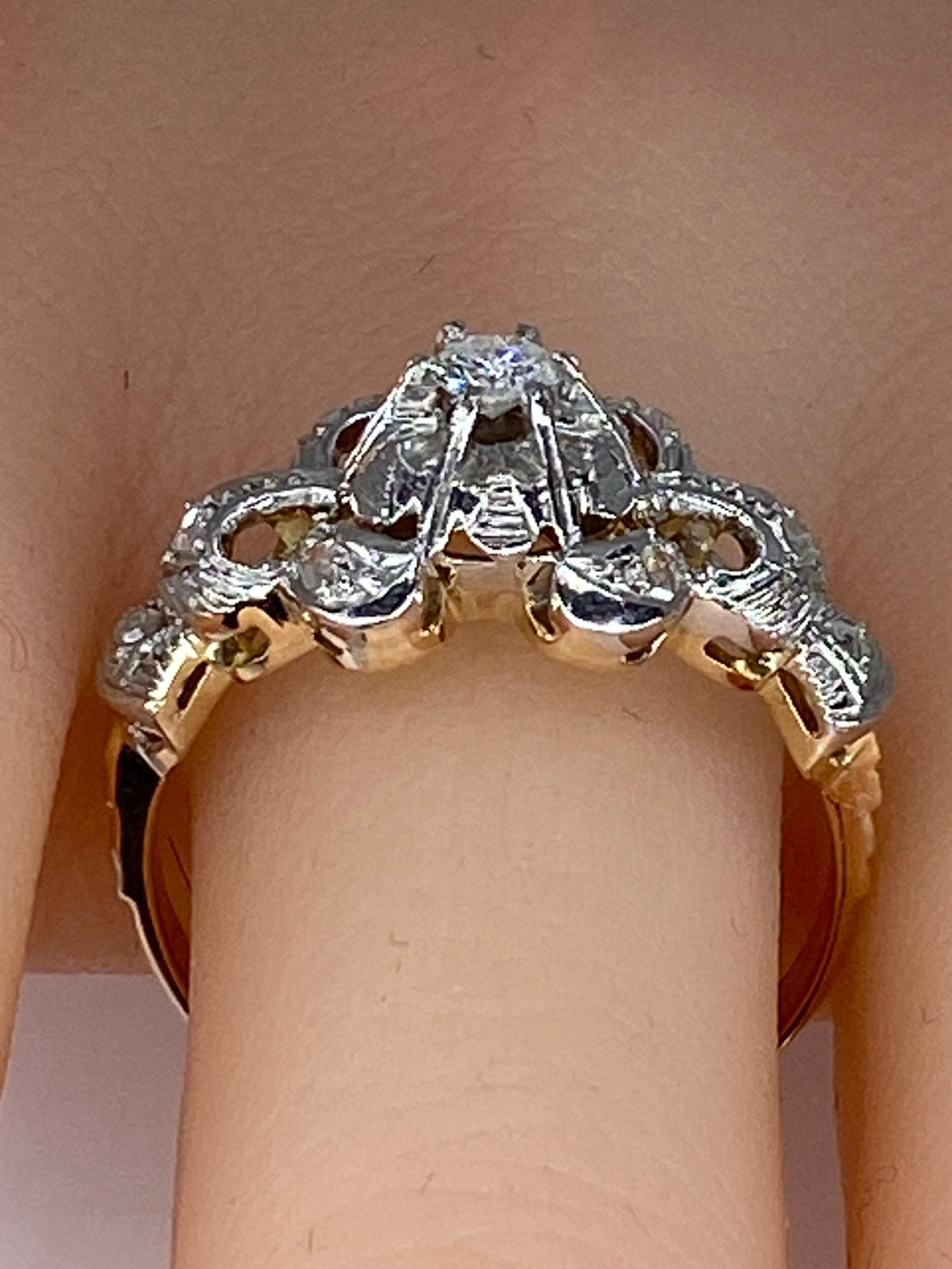 18 Carat Gold Ring «Ribboned Bangle» Model Set with Diamonds 4