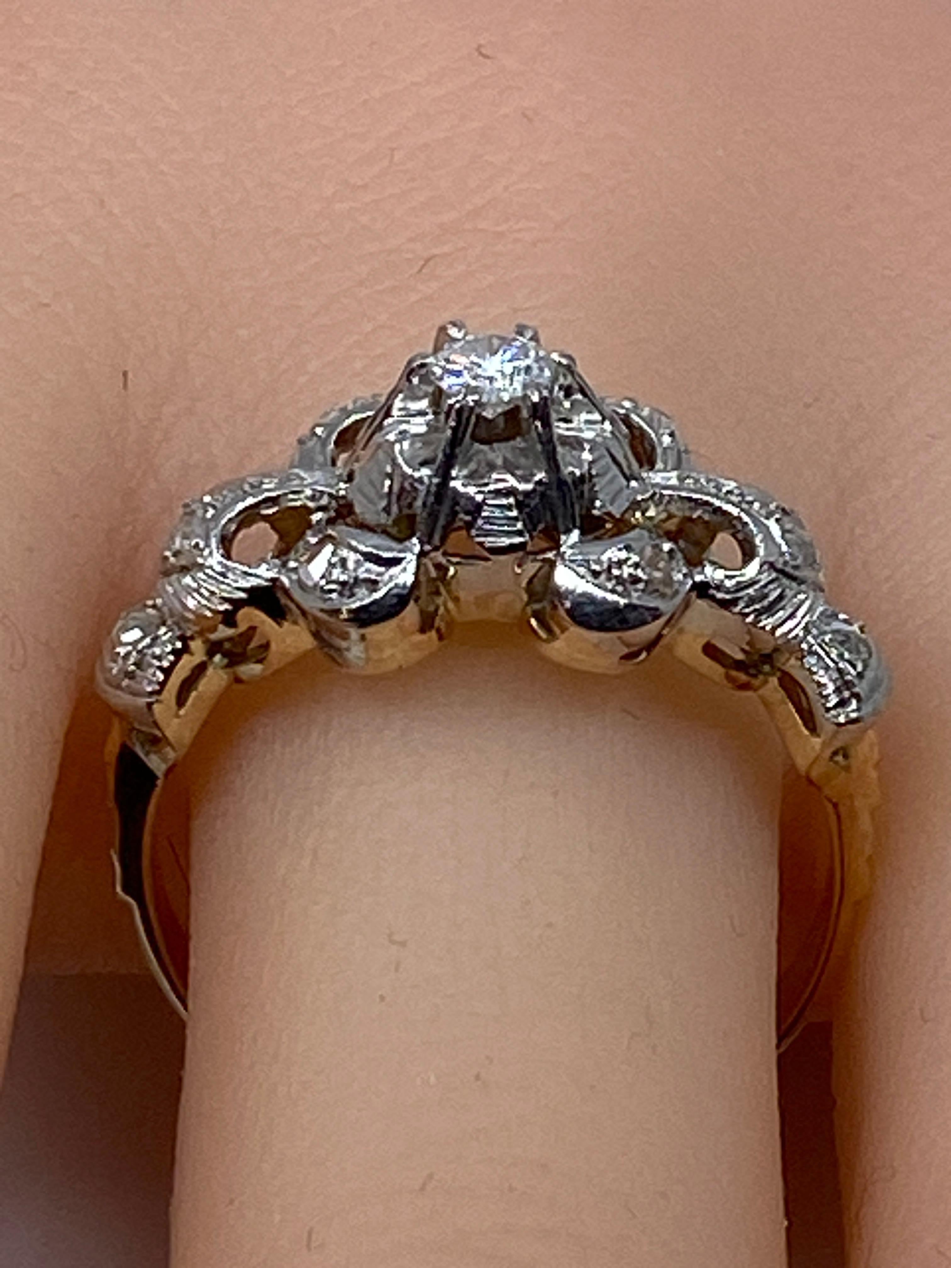 18 Carat Gold Ring «Ribboned Bangle» Model Set with Diamonds 5