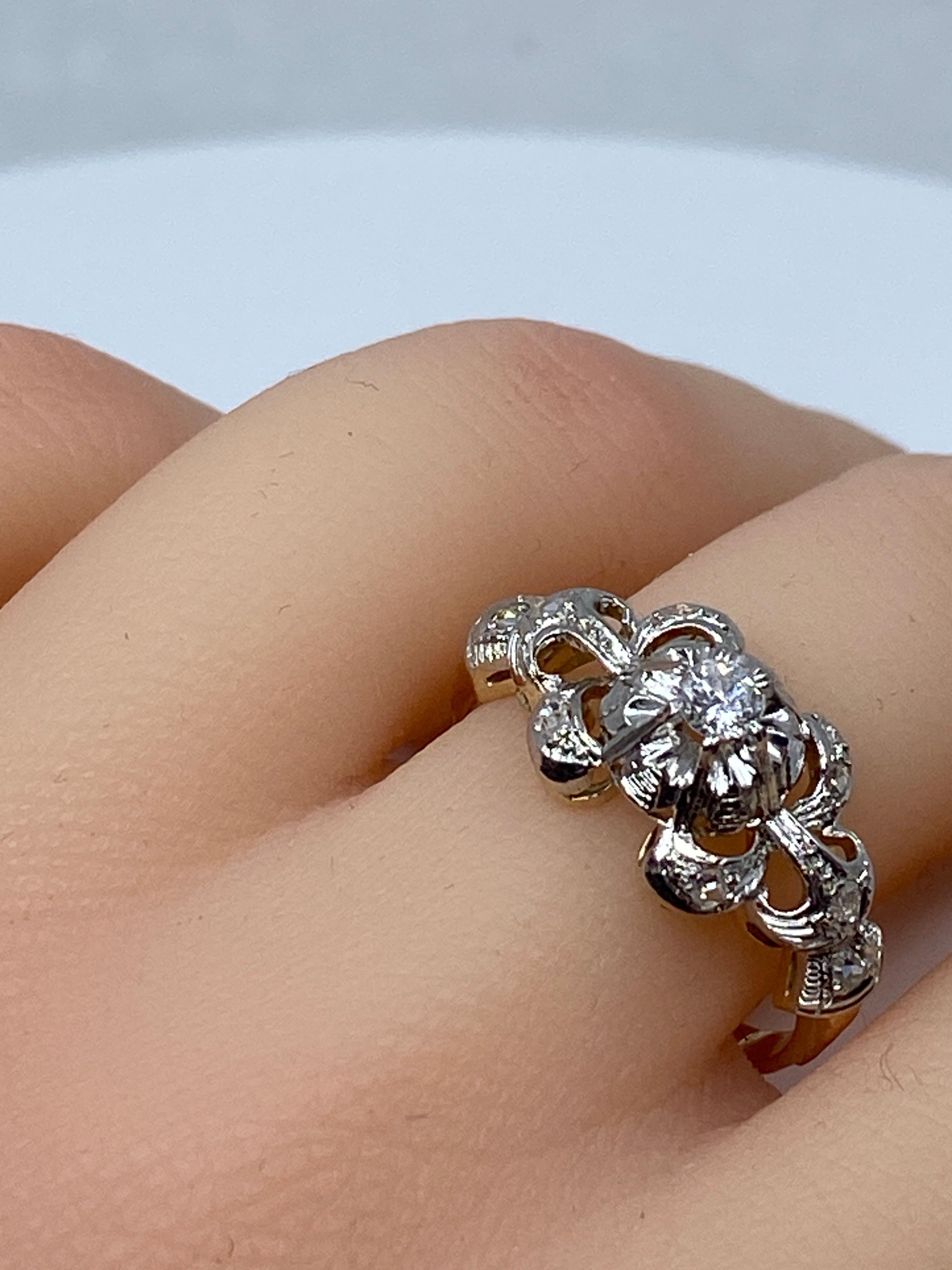 18 Carat Gold Ring «Ribboned Bangle» Model Set with Diamonds 7