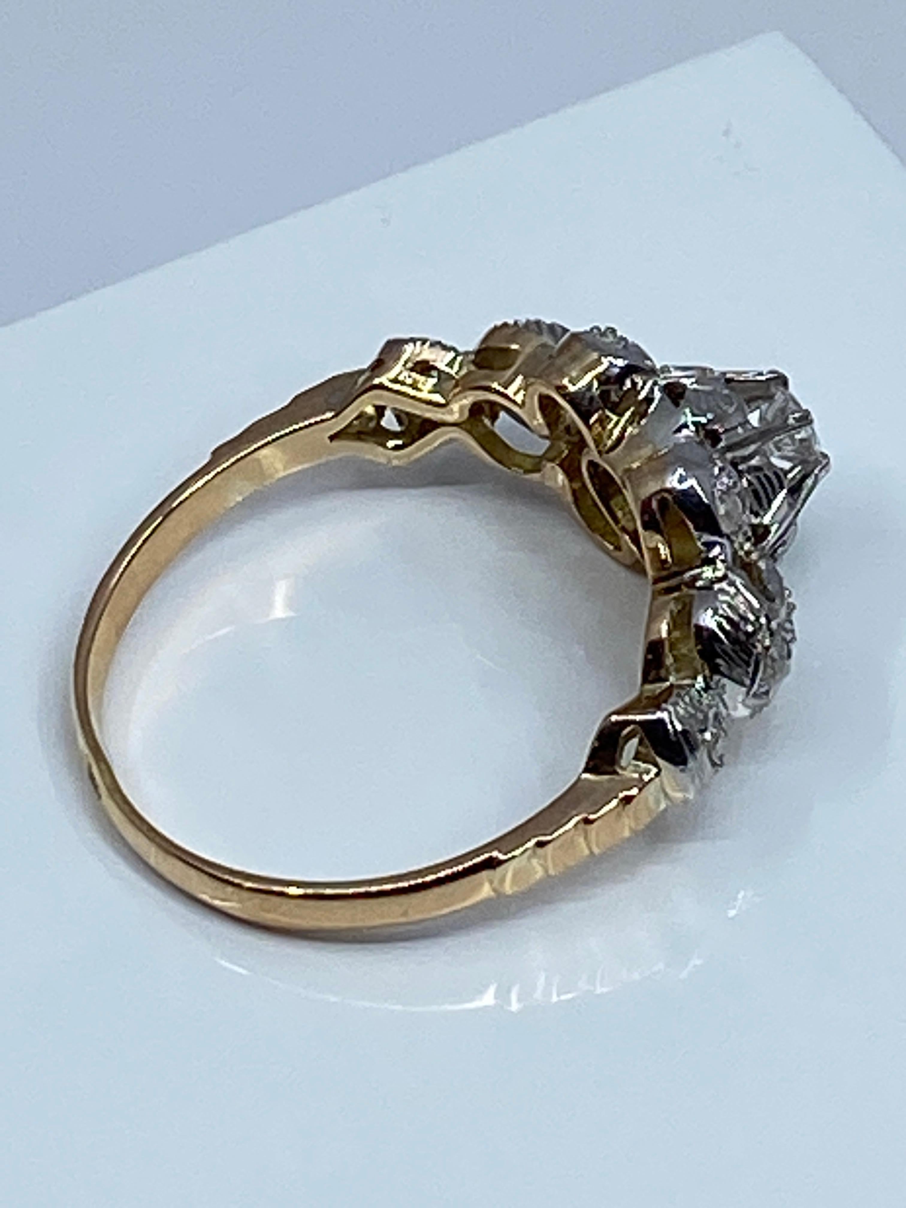 18 Carat Gold Ring «Ribboned Bangle» Model Set with Diamonds 8