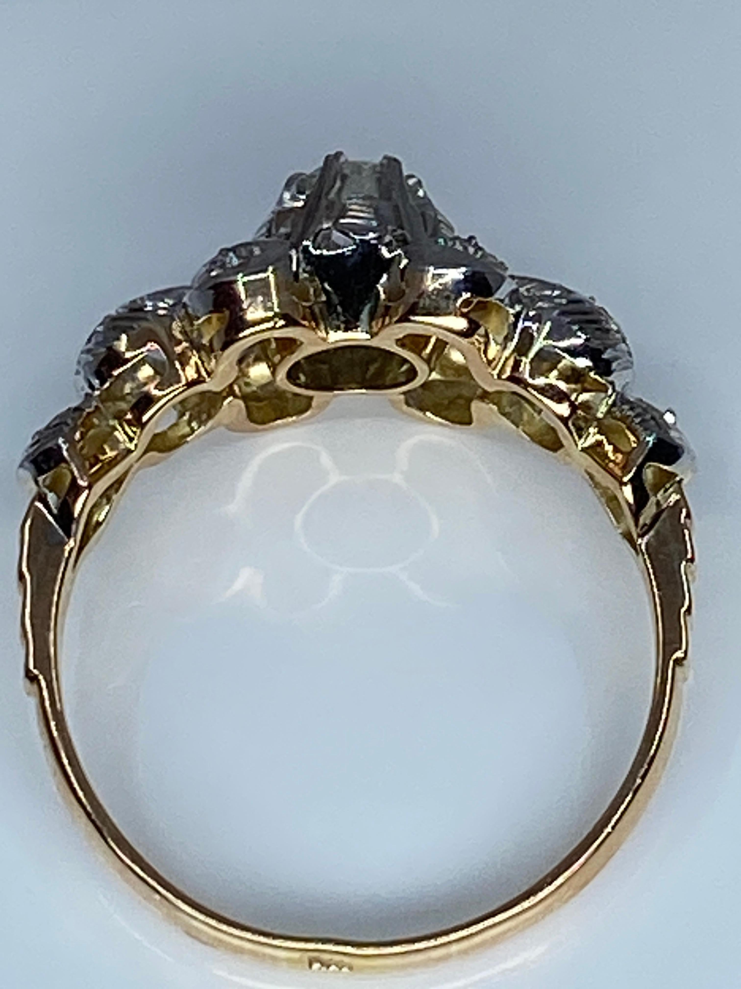 18 Carat Gold Ring «Ribboned Bangle» Model Set with Diamonds 9