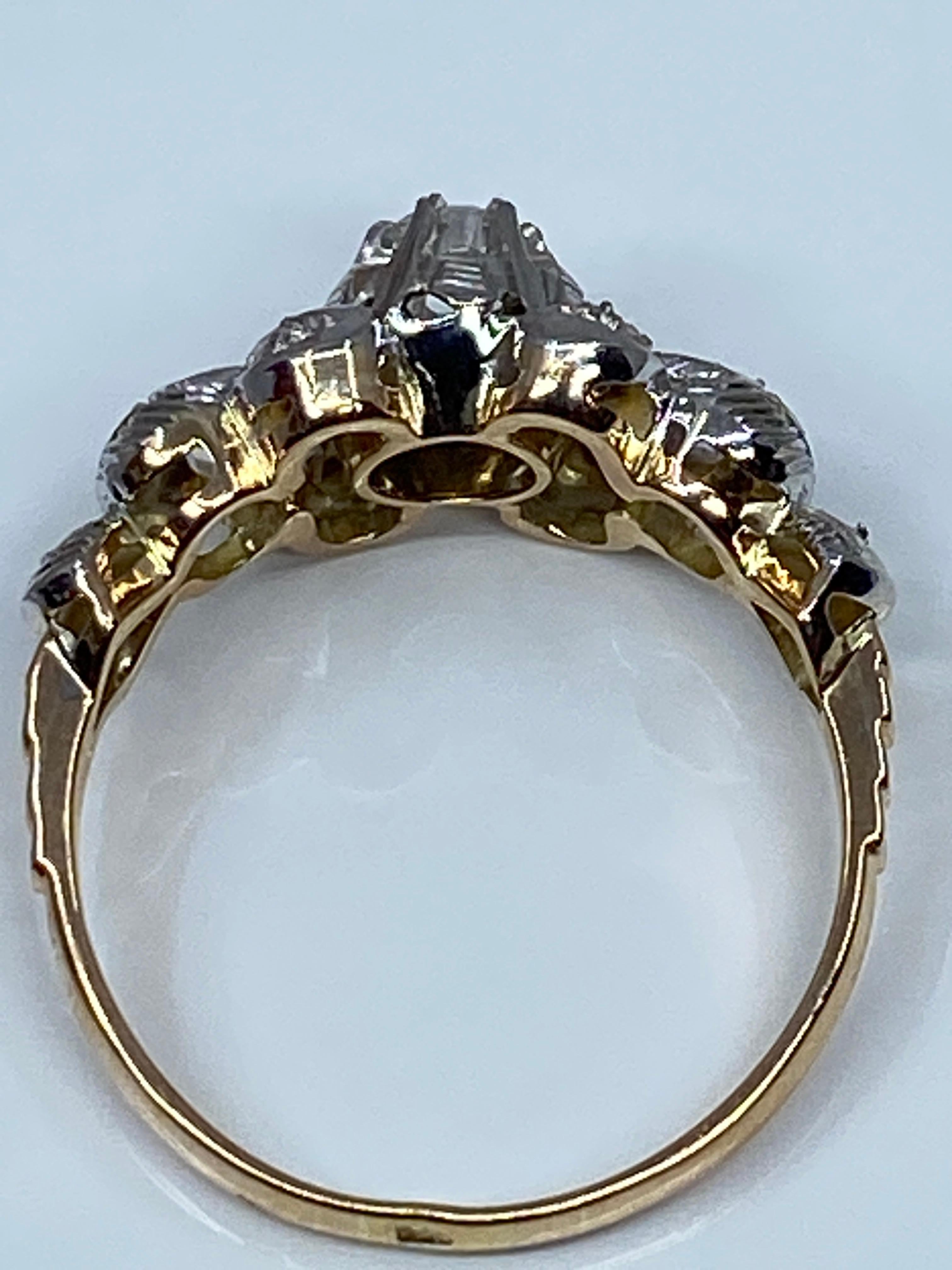 18 Carat Gold Ring «Ribboned Bangle» Model Set with Diamonds 10