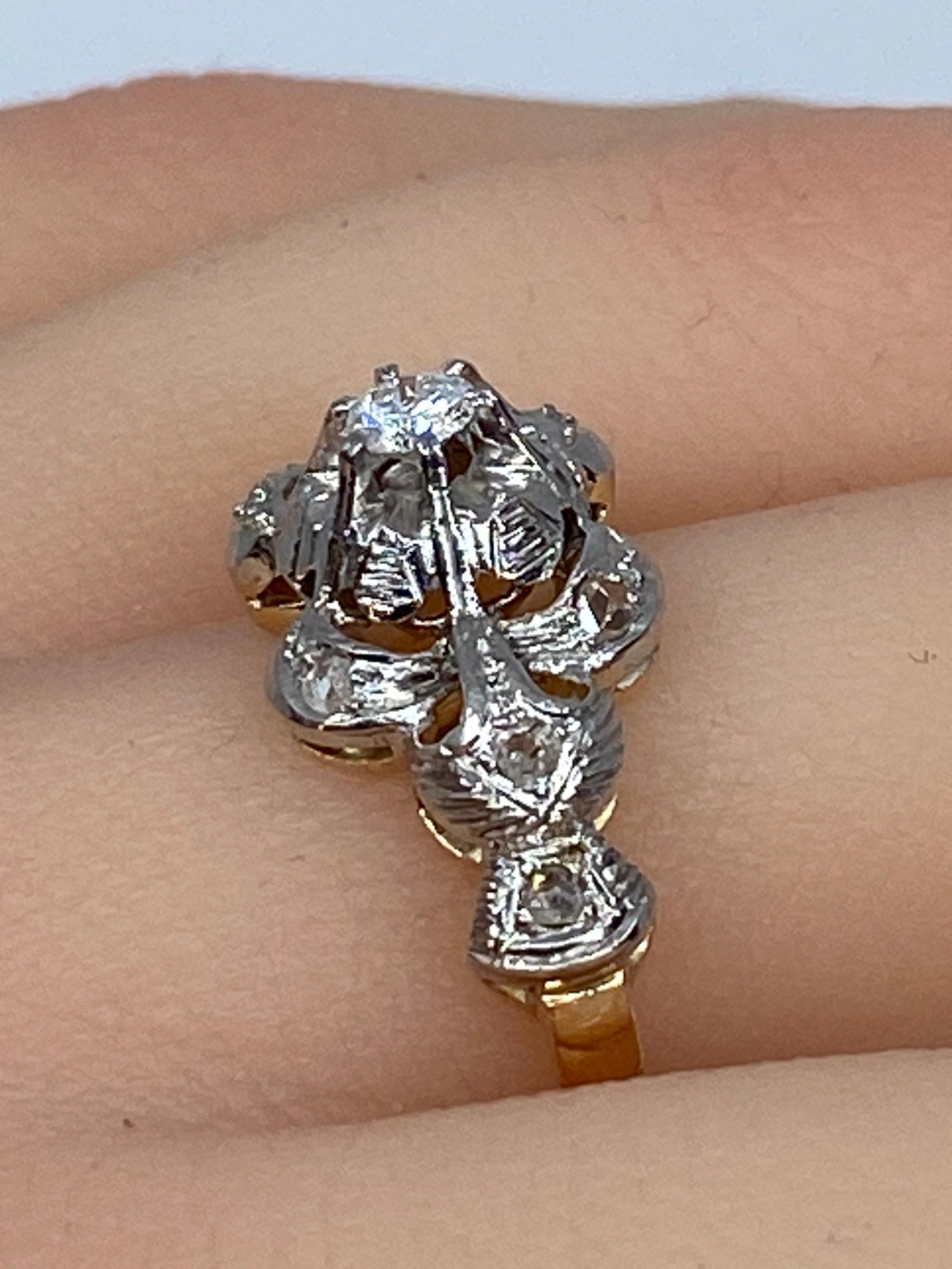 18 Carat Gold Ring «Ribboned Bangle» Model Set with Diamonds 2