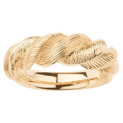 18 Carat Gold Ring, Twisted Yellow Gold, Dune collection
