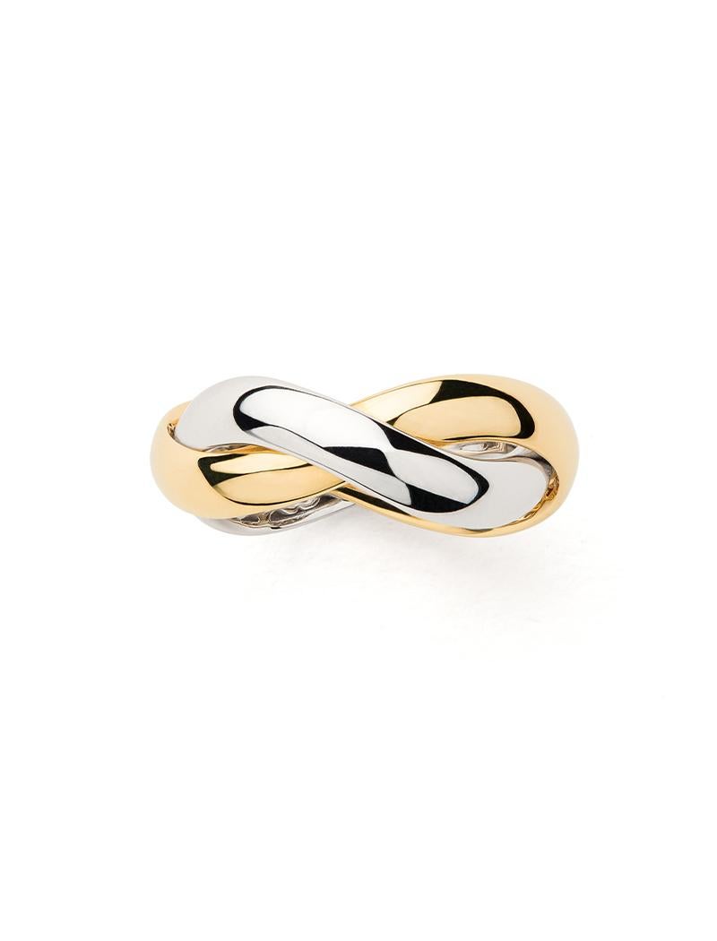 These two strands of delicately intertwined gold sparkle with light for every occasion and accompany the wearer with a delicate tinkling music.

Medium Tresse yellow gold and white gold ring.

This ring is available in other sizes: 48, 49, 50, 51,
