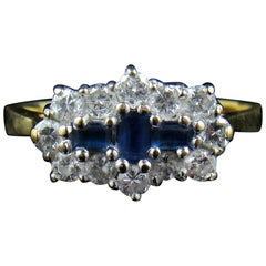 18-Carat Gold, Sapphire and Diamond Ring, Size N