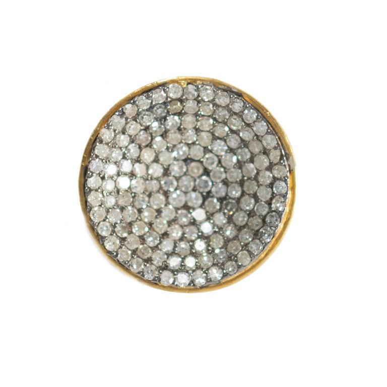 Belle Époque 18 Carat Gold and Silver Diamond Earrings
