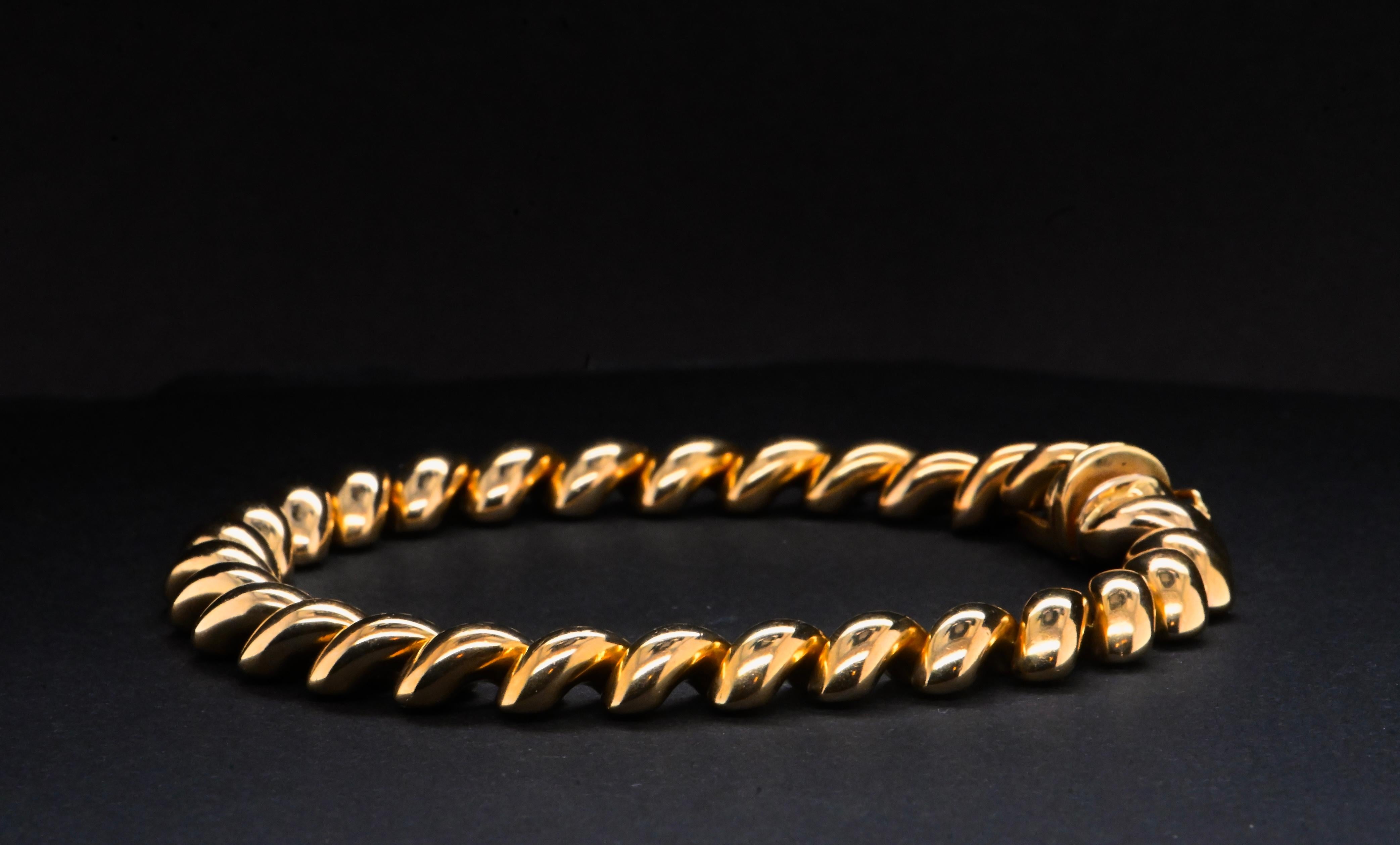  Bracelet spirale en or 18 carats Unisexe 