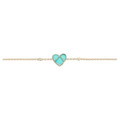 18 Carat Gold Turquoise Bracelet, Yellow Gold, L
Attrape Coeur Collection 18 Carat Gold Turquoise Bracelet, Yellow Gold, L
Attrape Coeur Collection