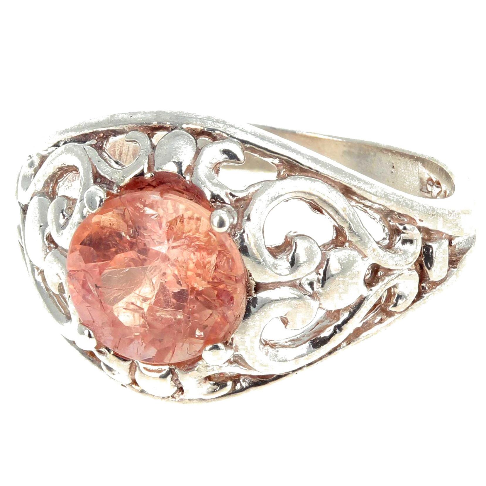 1.8 Carat Imperial Topaz Sterling Silver Ring