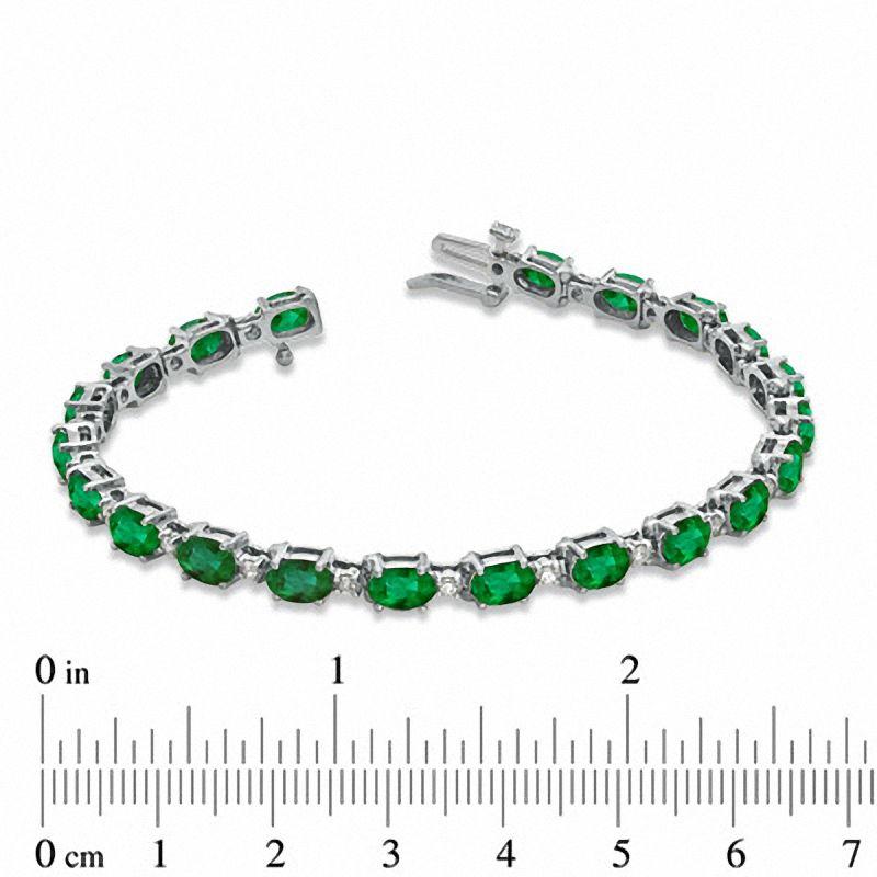 18 Carat Natural Emerald & Diamond Cocktail Tennis Bracelet 14 Karat White Gold For Sale 11