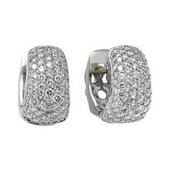 Pendientes de diamantes con pavé de 1,8 quilates, oro, Ben Dannie