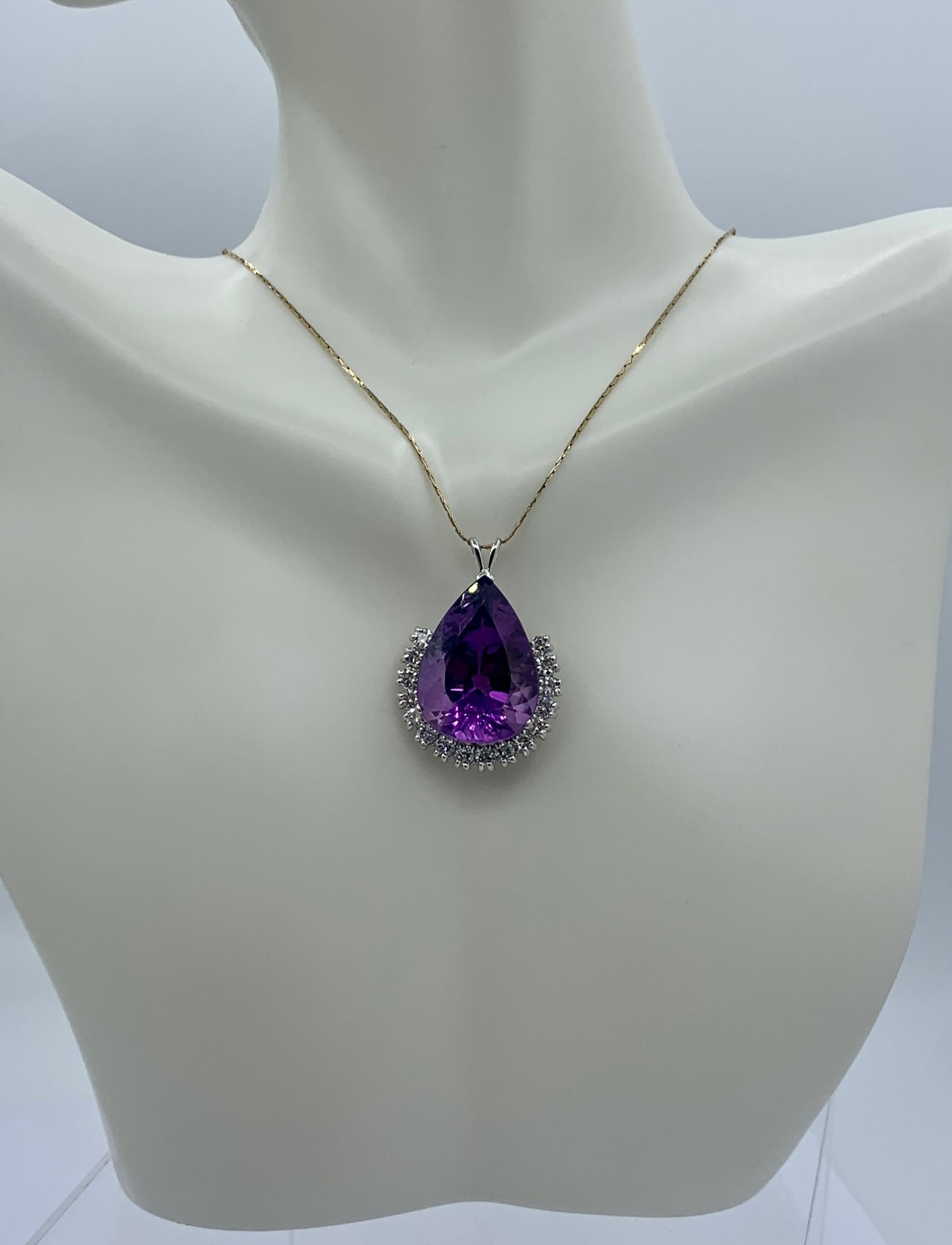 pear shaped amethyst necklace