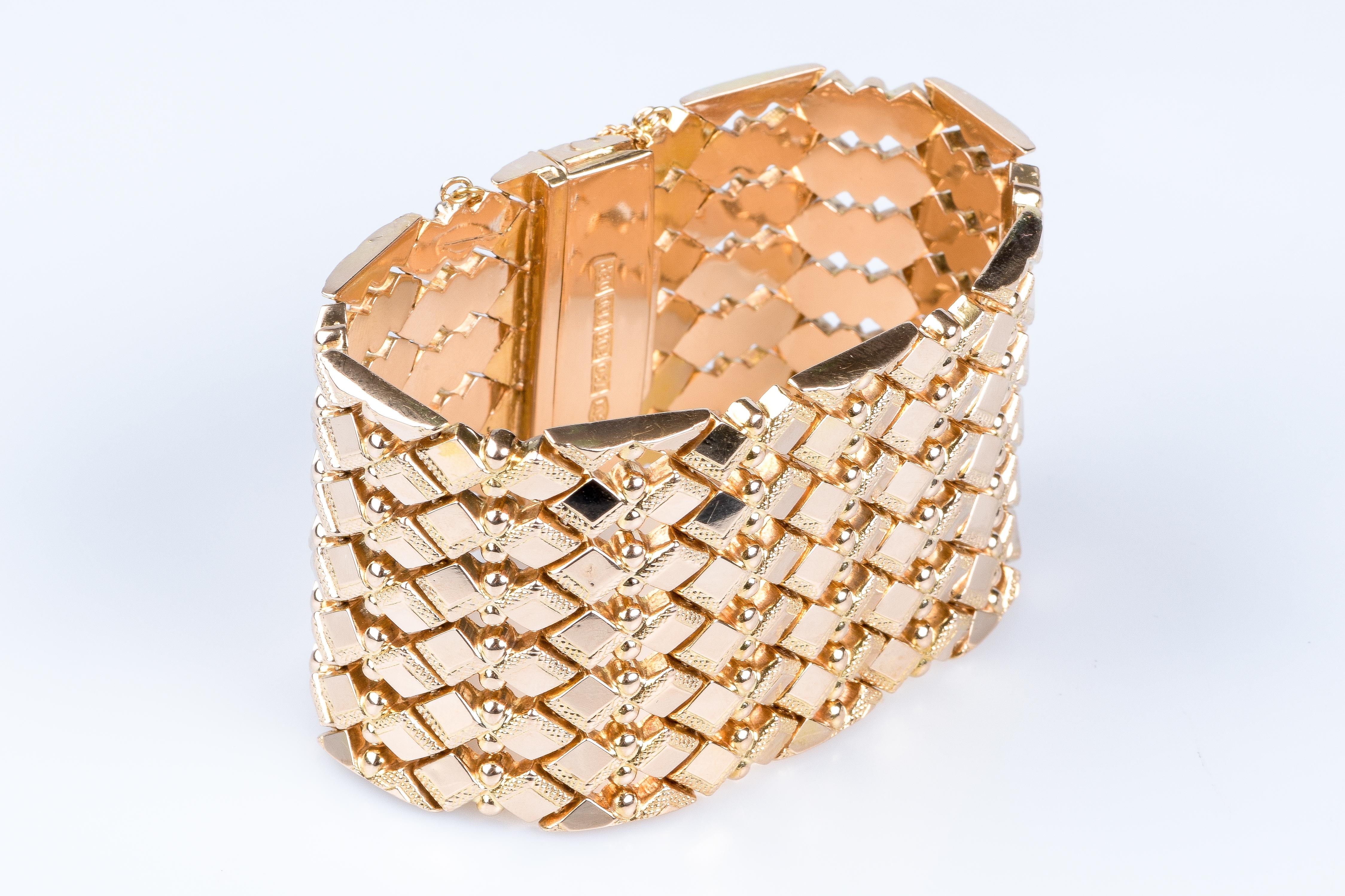 18 carat pink gold cuff bracelet 11